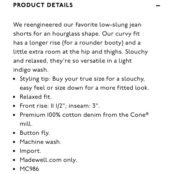 Madewell Light Wash “Curvy Relaxed Denim Shorts” size 27 - Picture 5 of 7